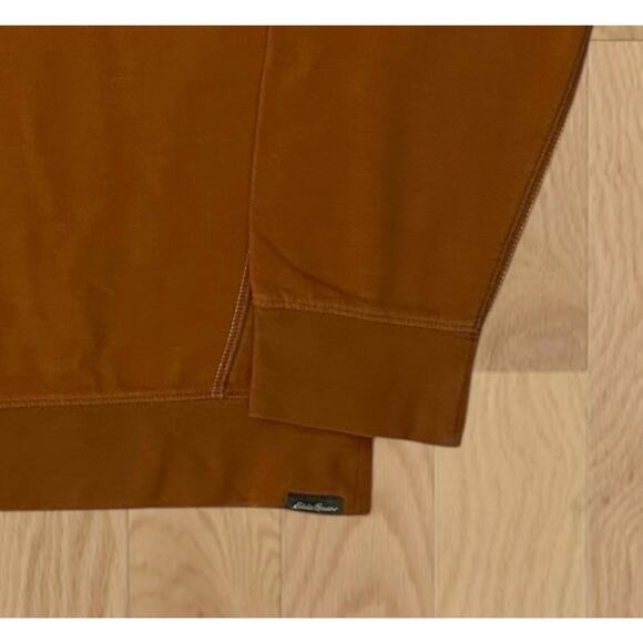 Eddie Bauer Mens Relaxed Fleece Sweatshirt Medium Brown Crew Neck Long Sleeve - Picture 5 of 7